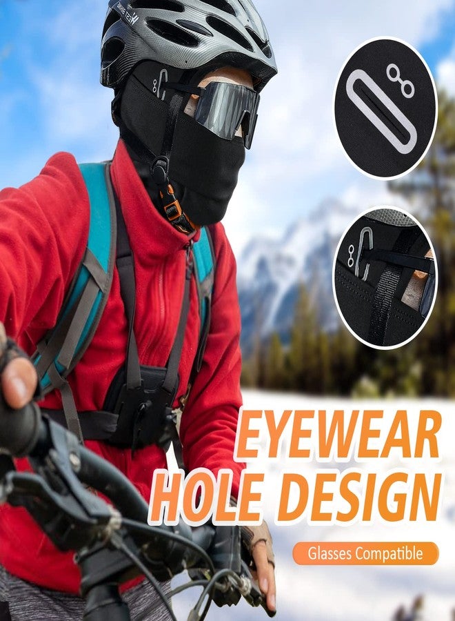 KGC Winter Balaclava Men Women Windproof Ski Mask Thermal Cold Weather Winter Face Mask for Skiing Cycling Helmet, black, One Size - Image 2